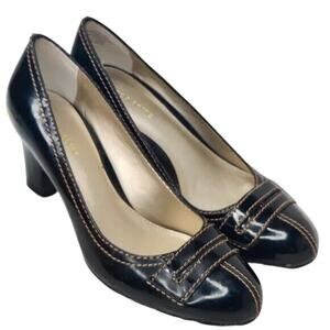 Vintage Liz Claiborne Black Leather Pump sz 7.5